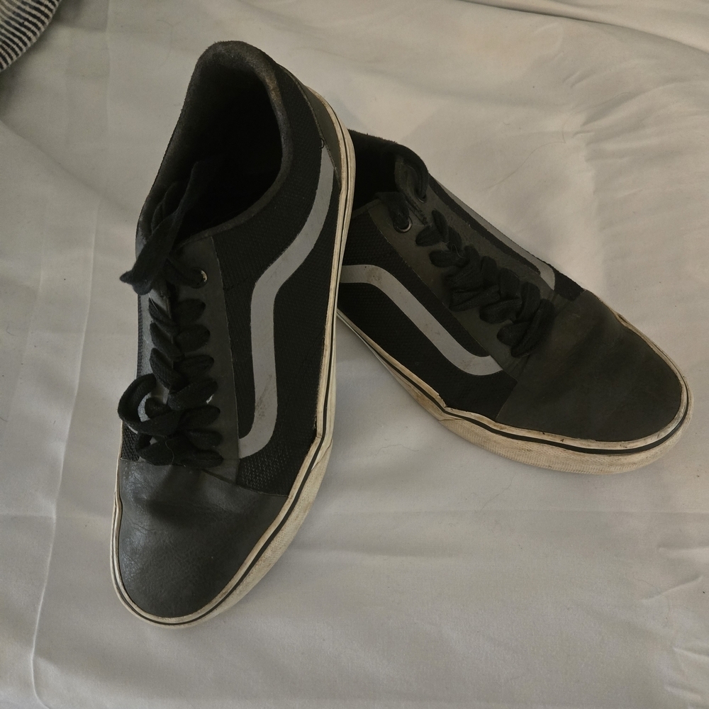 Vans Old Skool Syndicate Reflective Pop Black Grey Skate Leather Women 8 Men 6.5